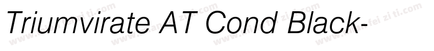 Triumvirate AT Cond Black字体转换